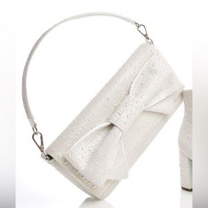 White Betsey Johnson Bag - Bow and Pearl detail - new never used